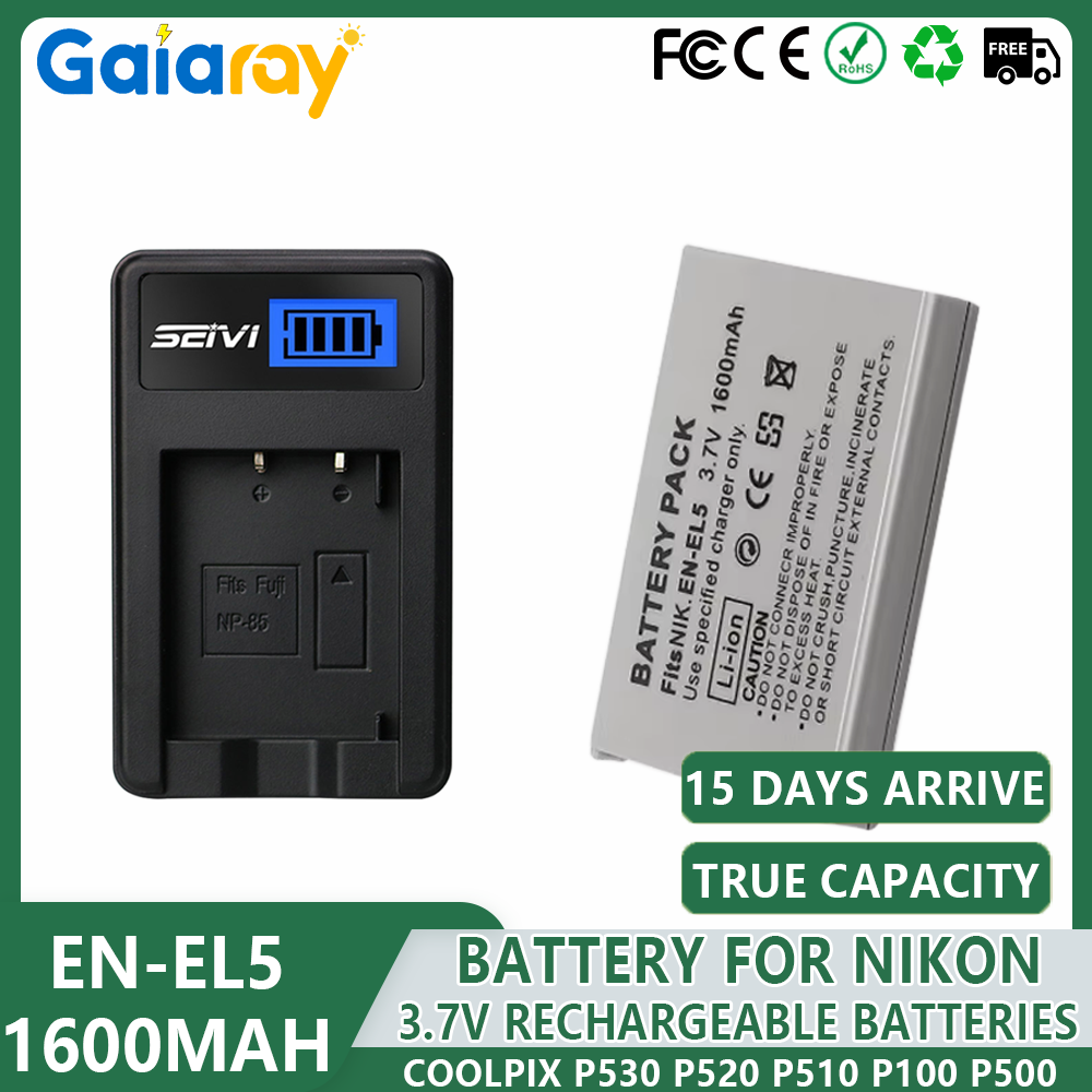 Nikon Camera D3500 - 1-4 قطعة EN-EL5 ENEL5 بطارية +