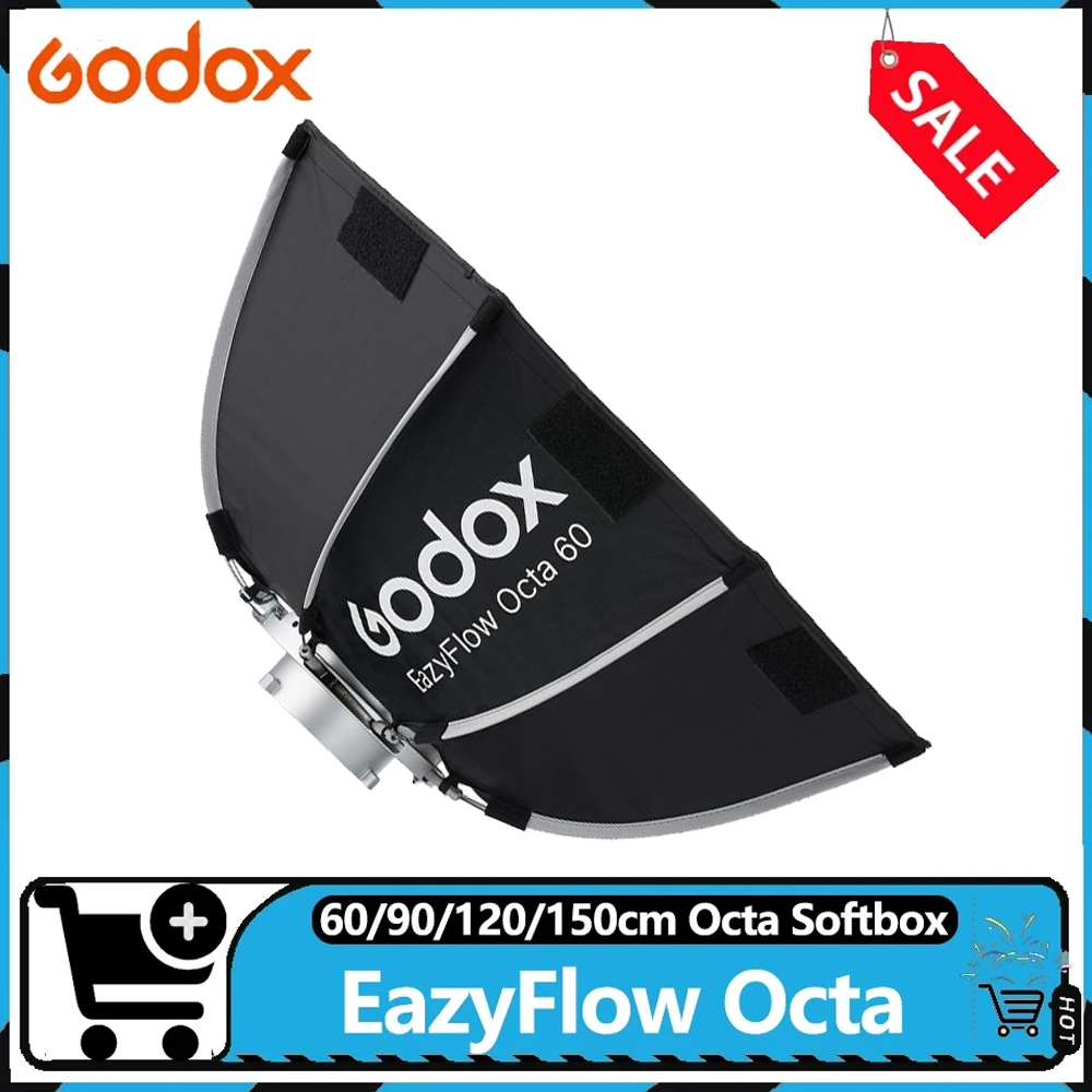 Photography Studio Lighting Set Up - سلسلة Godox EazyFlow: سوفت بوكس قابل