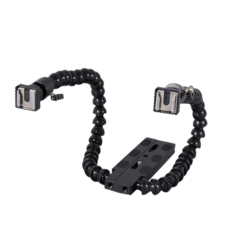 Macro Photography Lighting Kit - حامل مرن مزدوج الذراع للحذاء الساخن