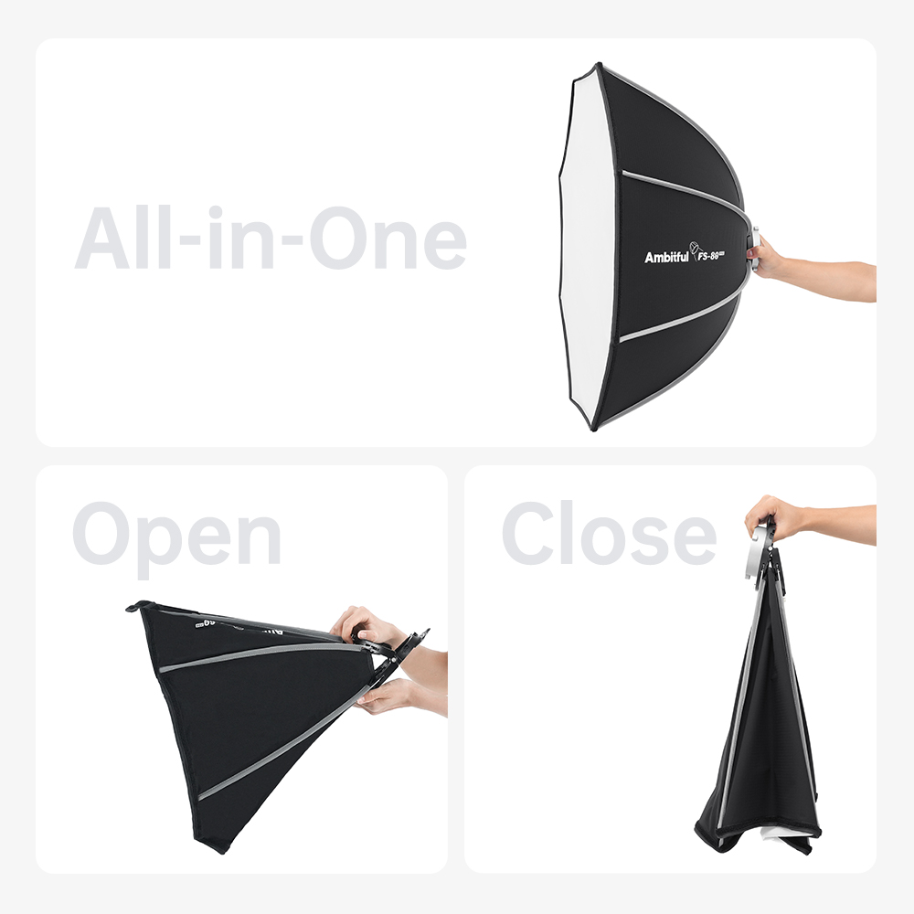 صندوق إضاءة فوتوغرافي AMBITFUL - مراجعة Photography Studio Lighting Set Up وسعره