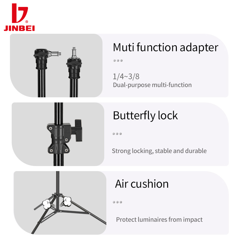 حامل إضاءة احترافي JINBEI MZ-2 - مراجعة Photography Lighting For Studio وسعره