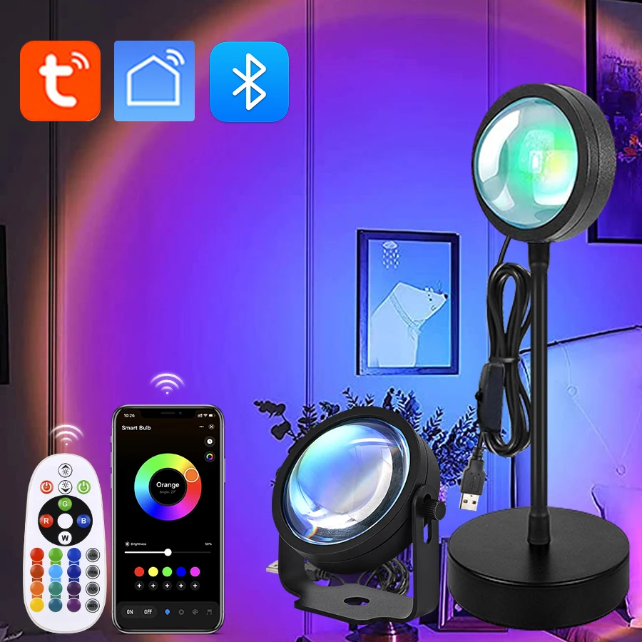 Tuya Smart Sunset Projector La - مراجعة Photography Lighting Mood وسعره