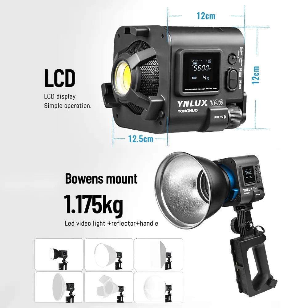 ضوء فيديو LED محمول باليد YONG - مراجعة Photography Lighting For Studio وسعره