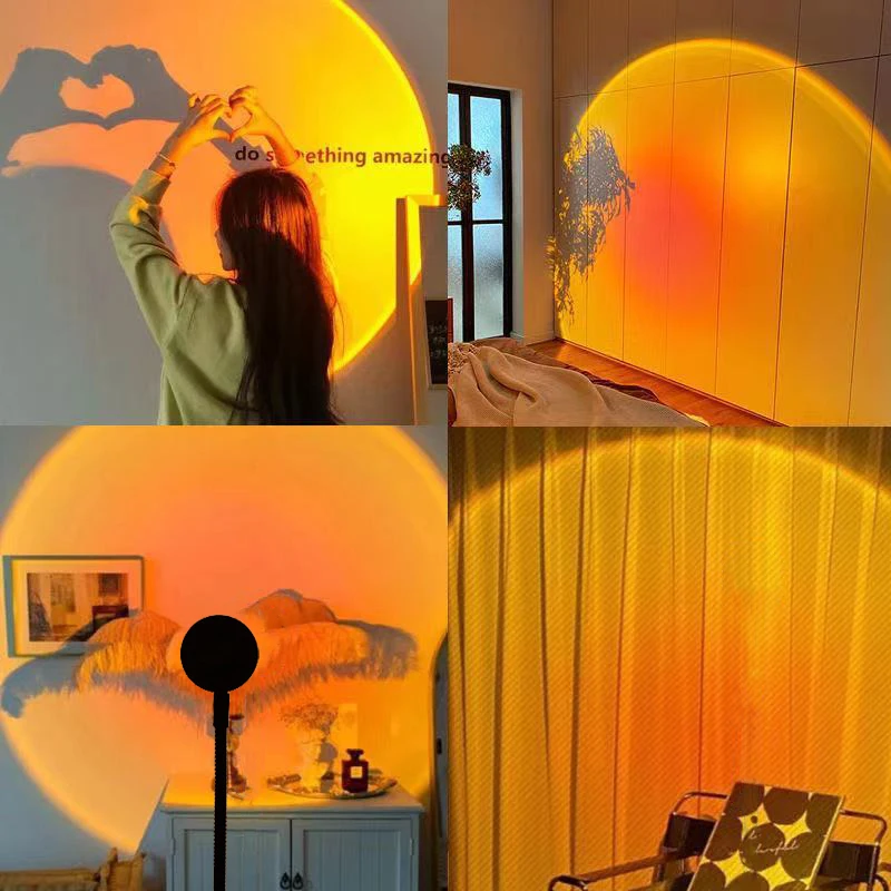 مصباح غروب الشمس ضوء ليلي متعد - مراجعة Photography Lighting Mood وسعره