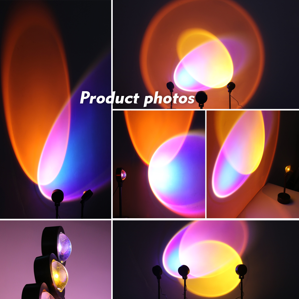 مصباح غروب الشمس LED، جهاز عرض - مراجعة Photography Lighting Mood وسعره