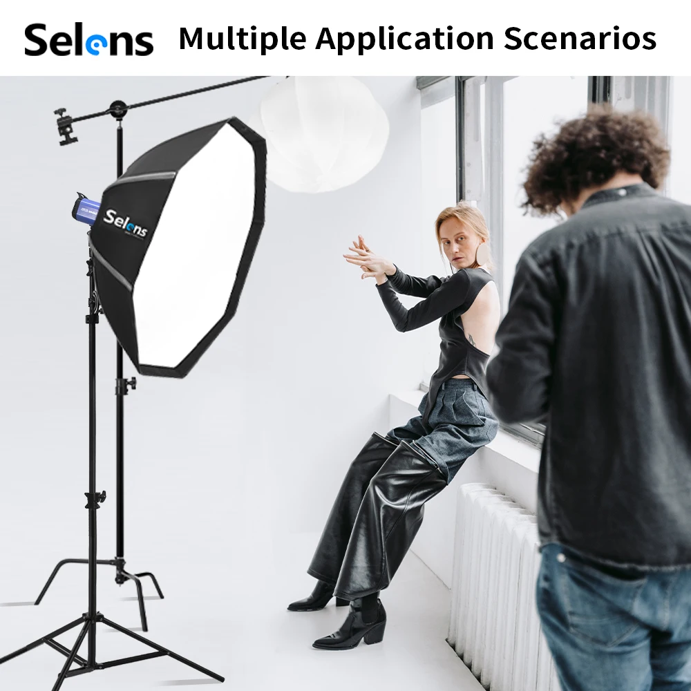 مظلة سيلينز 82/105 سم مع حامل  - مراجعة Photography Studio Lighting Set Up وسعره
