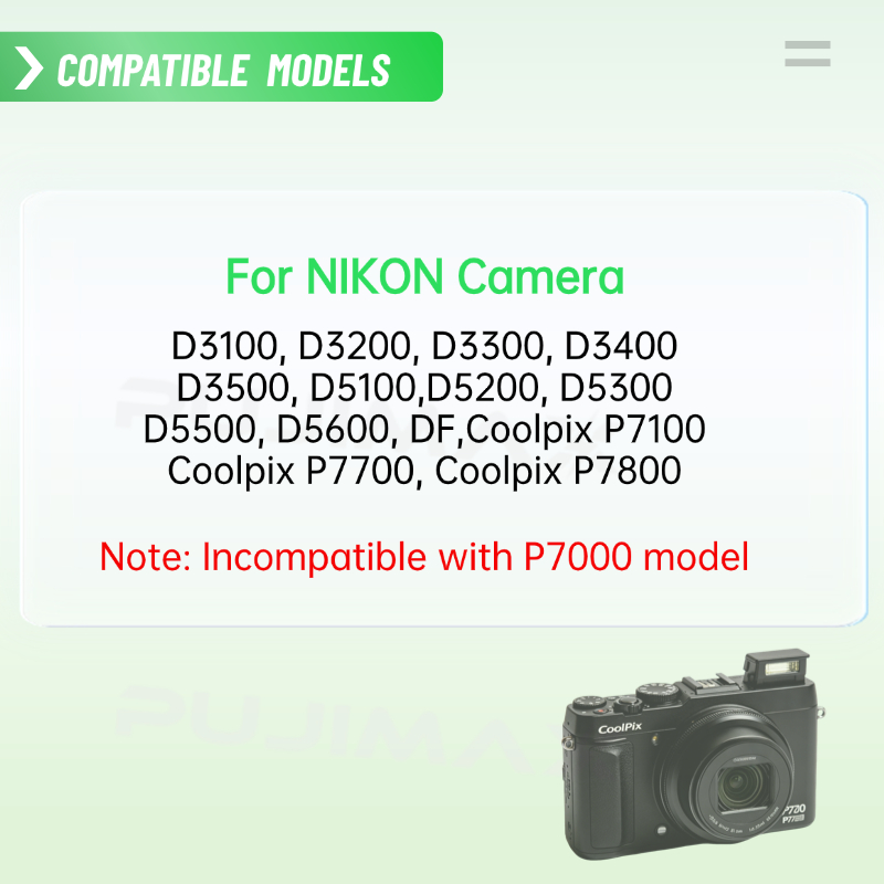 بطارية PUJIMAX 1650 مللي أمبير - مراجعة Nikon Camera D3500 وسعره