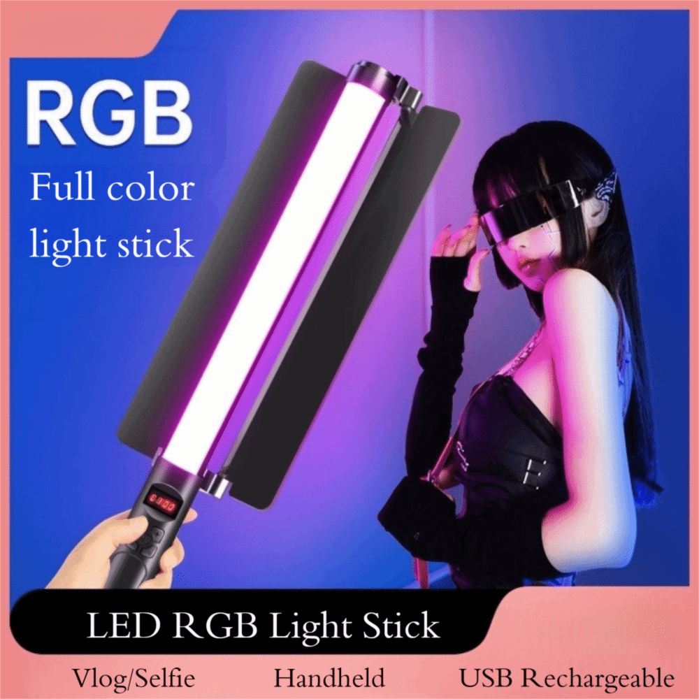يده LED RGB ضوء عصا ملونة USB  - مراجعة Photography Lighting For Studio وسعره