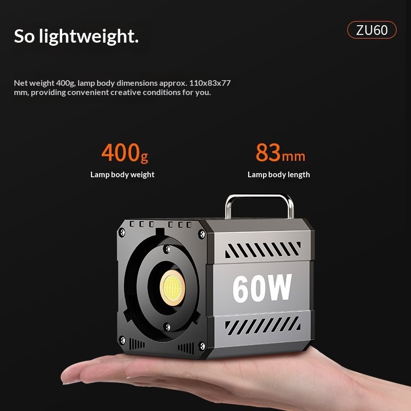 ضوء فيديو LED صغير بقوة 60 واط - مراجعة Photography And Videography Lighting وسعره
