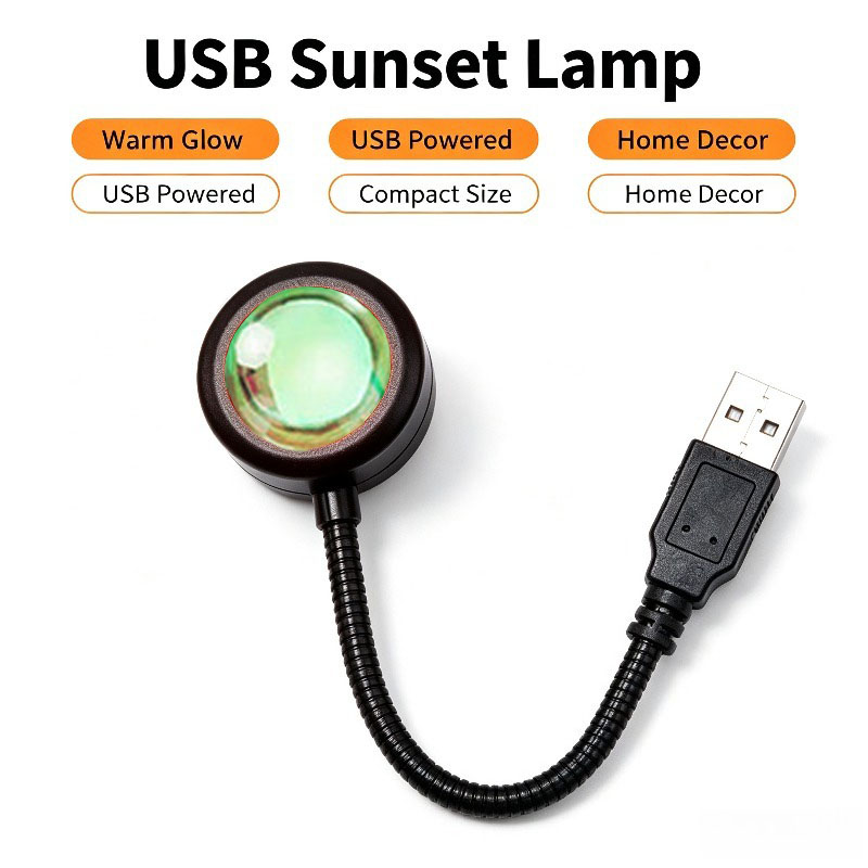 مصباح غروب الشمس بمنفذ USB، ضو - مراجعة Photography Lighting Mood وسعره