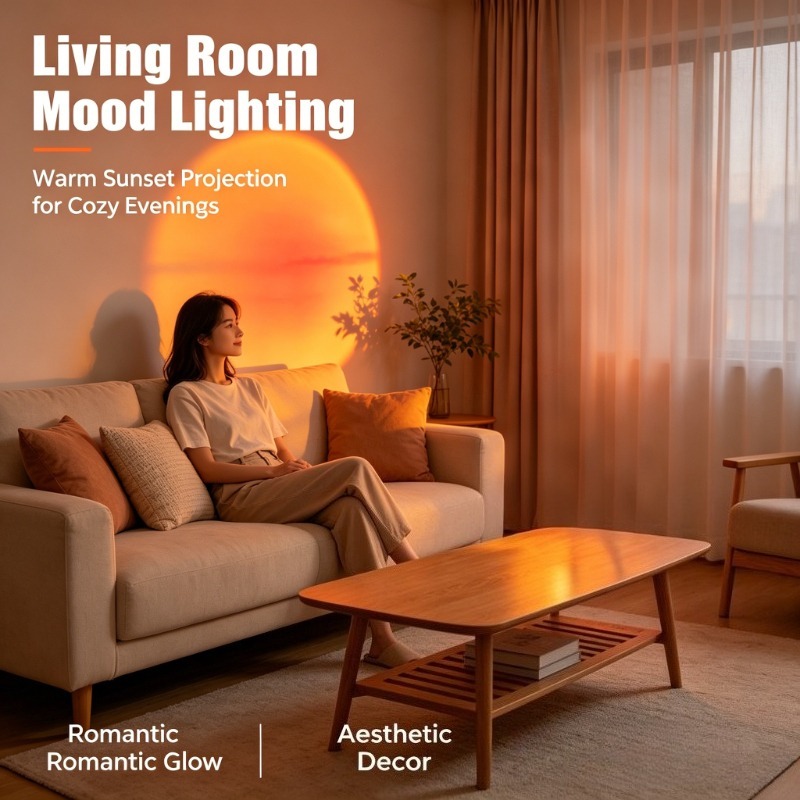 مصباح غروب الشمس بمنفذ USB، ضو - مراجعة Photography Lighting Mood وسعره