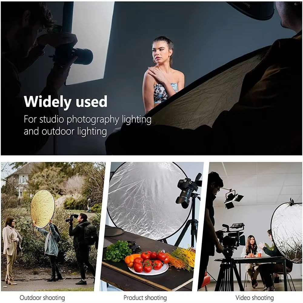 عاكس ضوء محمول قابل للطي 5 في  - مراجعة Photography Lighting For Studio وسعره